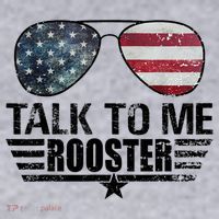Talk To Me Rooster Sunglasses America Flag Women's Sweatshirt thumb 2