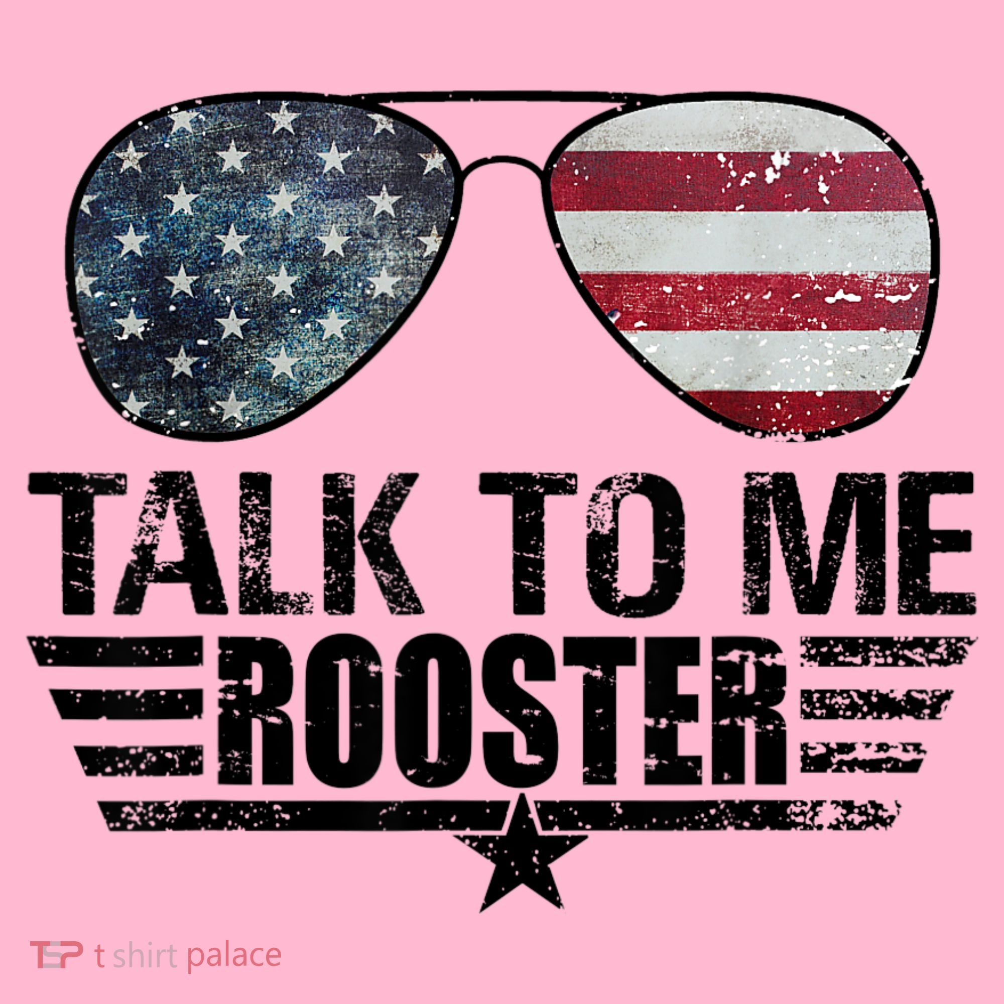 Talk To Me Rooster Sunglasses America Flag Coaster