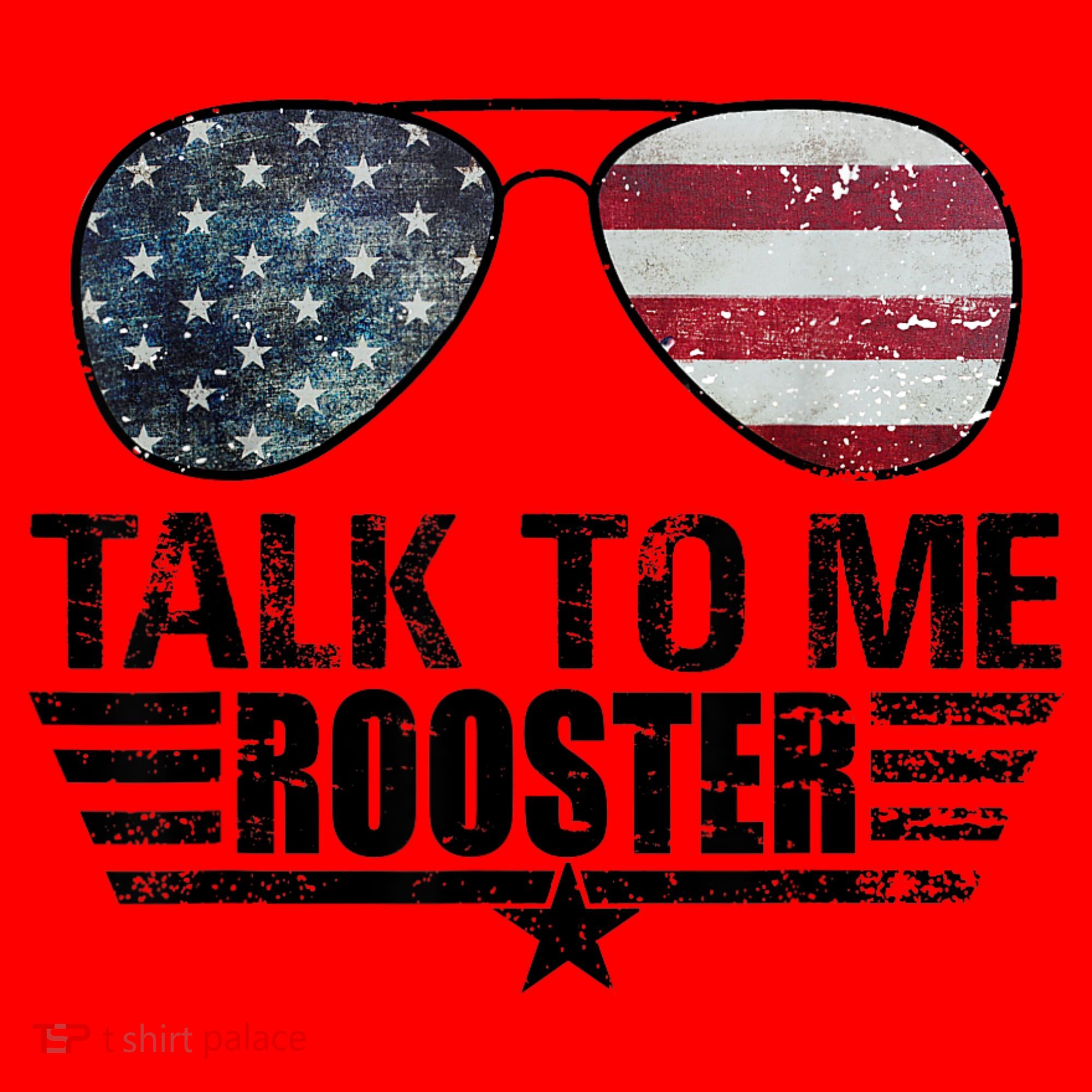 Talk To Me Rooster Sunglasses America Flag Santa Hat