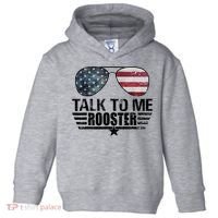 Talk To Me Rooster Sunglasses America Flag Toddler Hoodie thumb 0