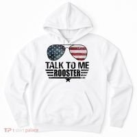 Talk To Me Rooster Sunglasses America Flag Hoodie thumb 0