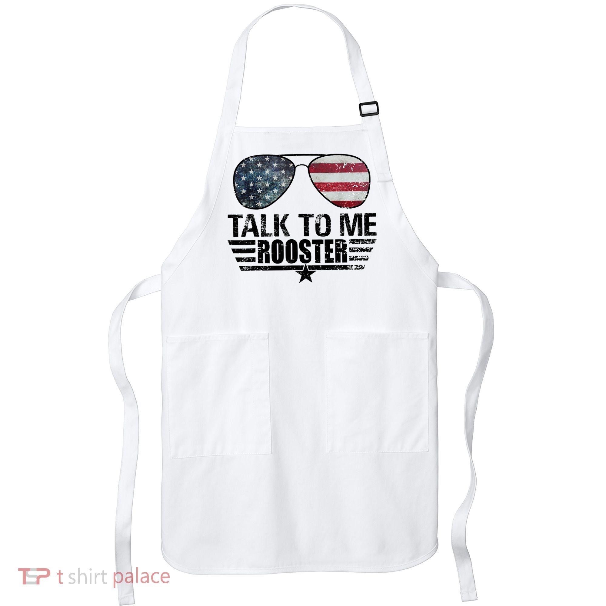 Talk To Me Rooster Sunglasses America Flag Apron