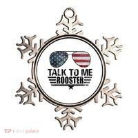 Talk To Me Rooster Sunglasses America Flag Ornament thumb 0