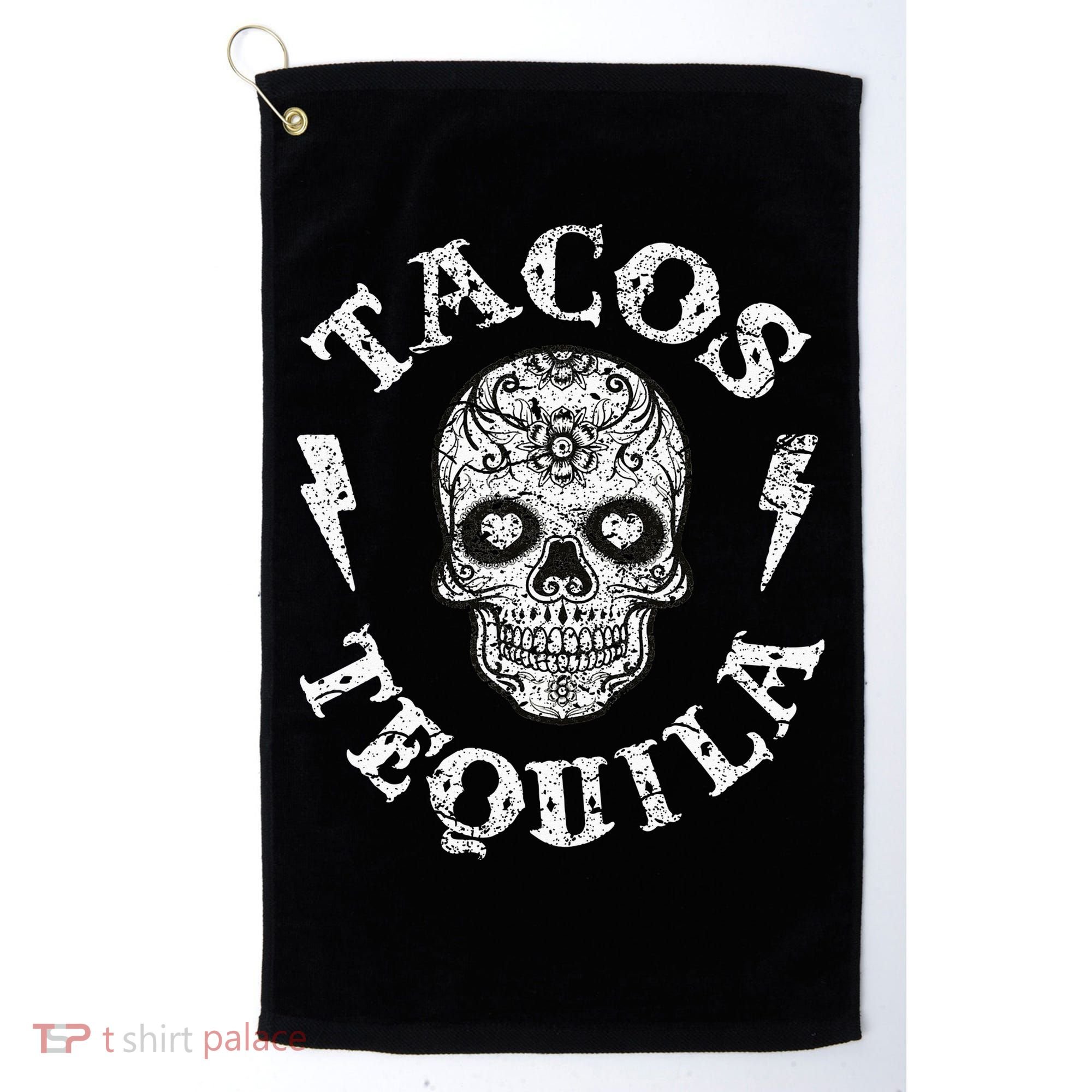 Tacos & Tequila Mexican Food Drinking Golf Towel