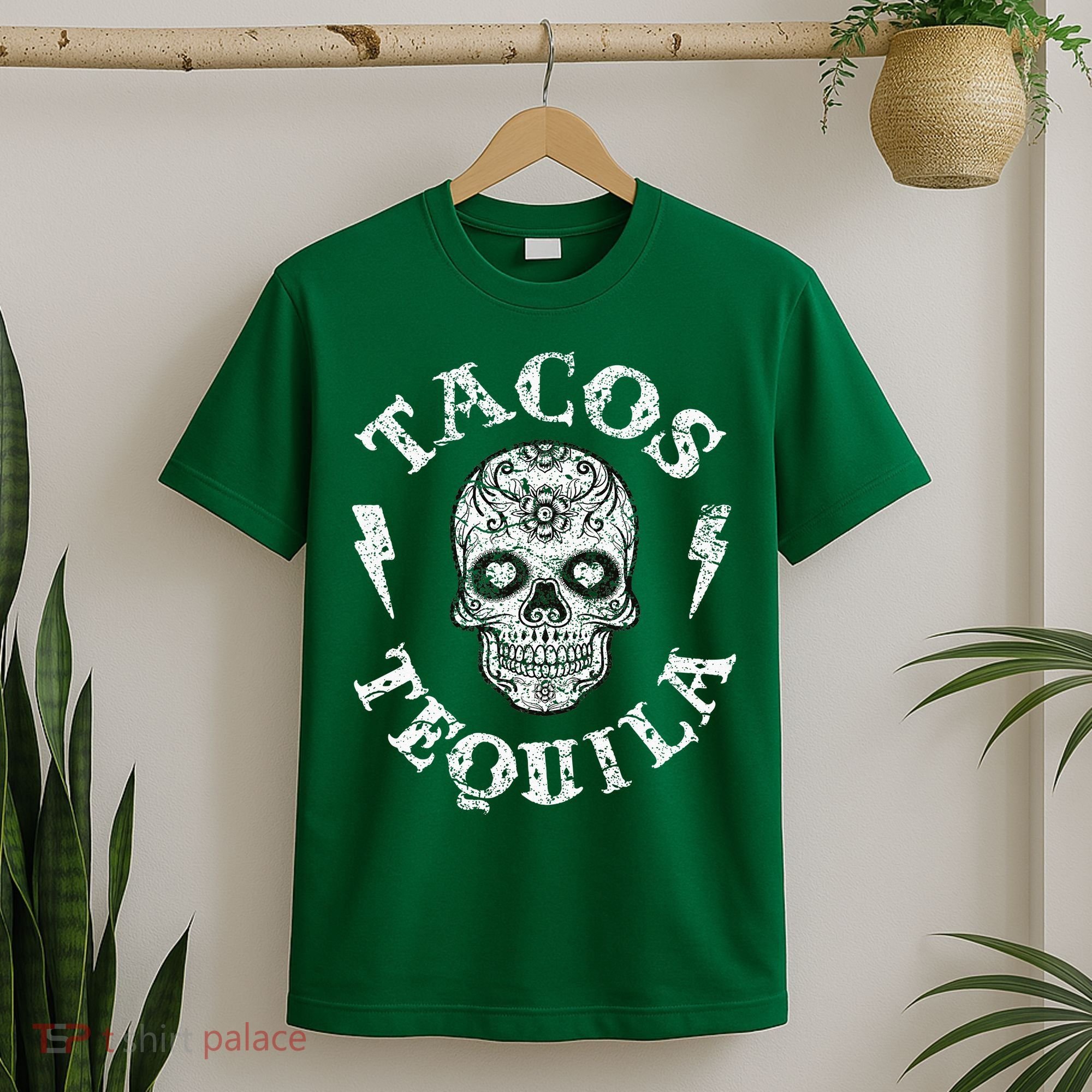 Tacos & Tequila Mexican Food Drinking T-Shirt