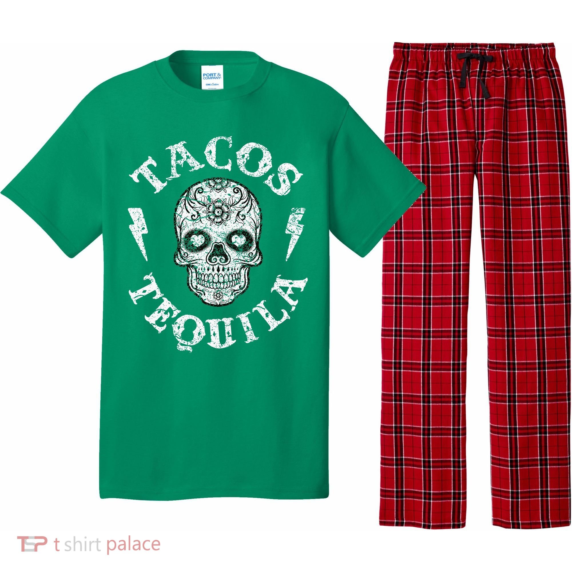 Tacos & Tequila Mexican Food Drinking Pajama Set