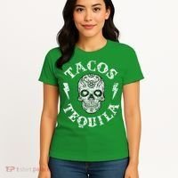 Tacos & Tequila Mexican Food Drinking Women's T-Shirt thumb 4
