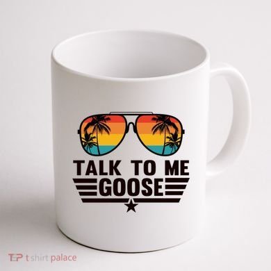 Talk To Me Goose Coffee Mug back