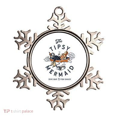 The Tipsy Mermaid Dive Bar & Fish Shack Vintage Pinup Art Ornament