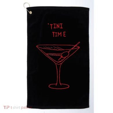 Tini Time Martini Lover Golf Towel