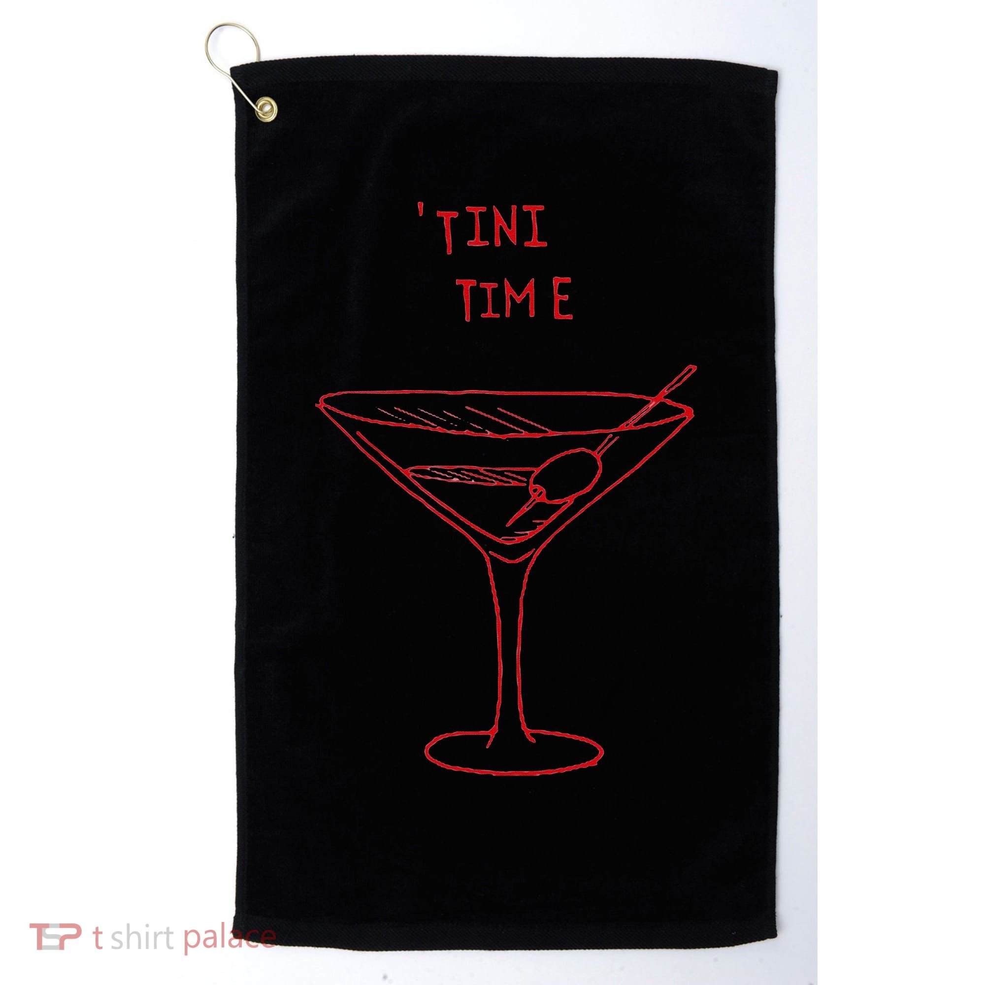 Tini Time Martini Lover Golf Towel