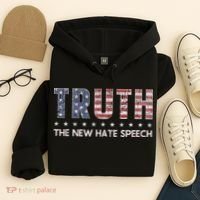 Truth The New Hate Speech Political Correctness USA Flag Hoodie thumb 4