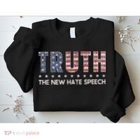 Truth The New Hate Speech Political Correctness USA Flag Sweatshirt thumb 2