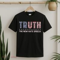 Truth The New Hate Speech Political Correctness USA Flag T-Shirt thumb 2