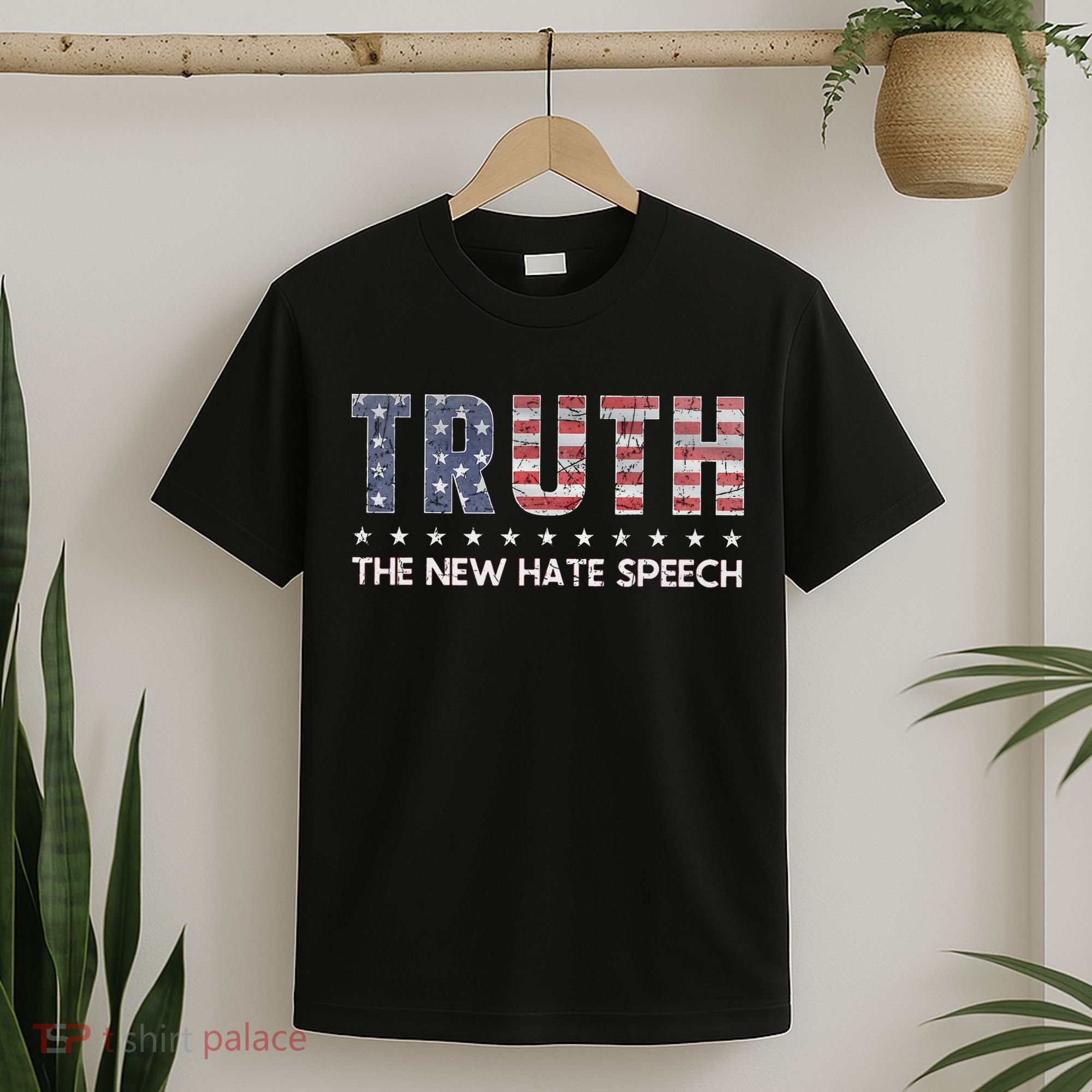 Truth The New Hate Speech Political Correctness USA Flag T-Shirt