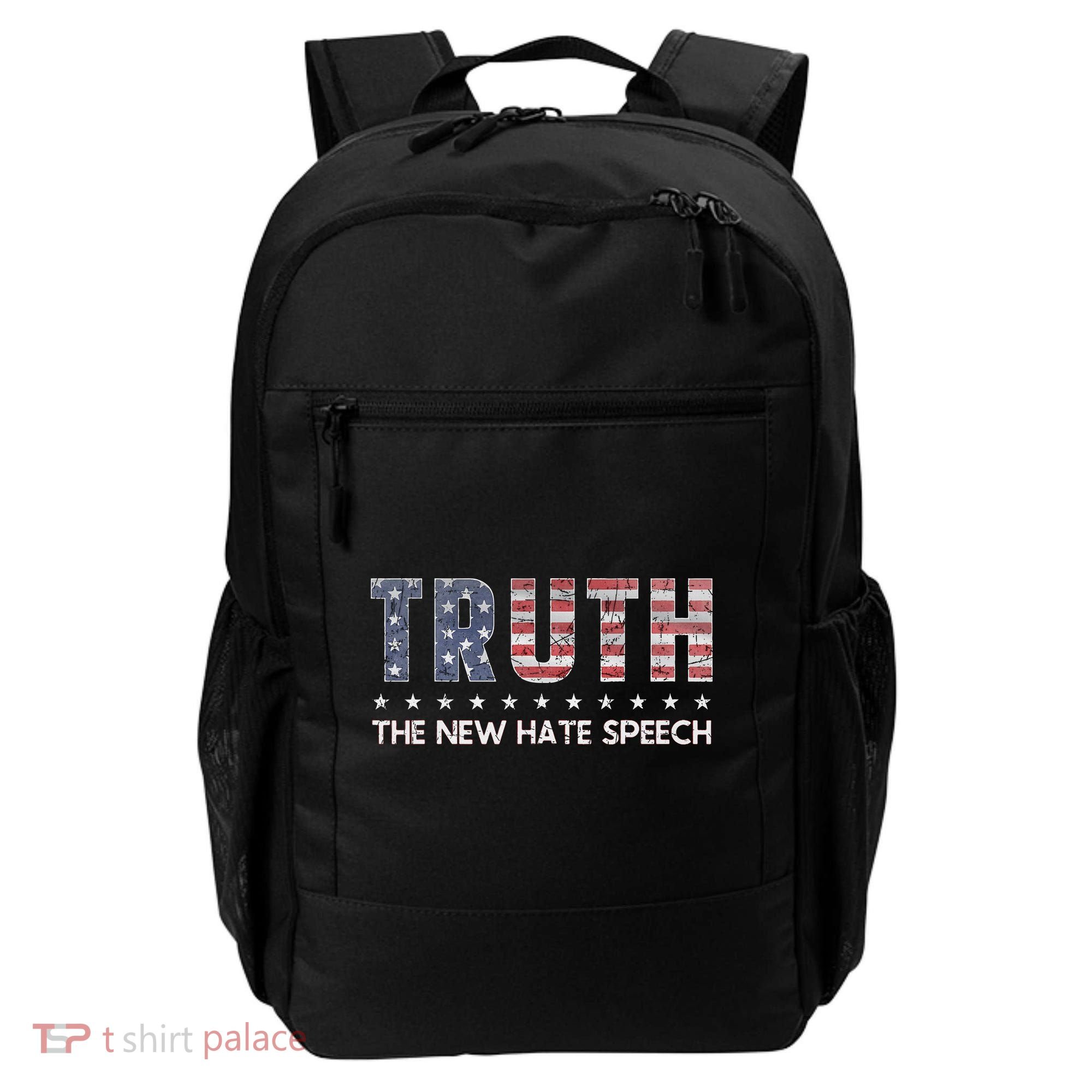 Truth The New Hate Speech Political Correctness USA Flag Backpack