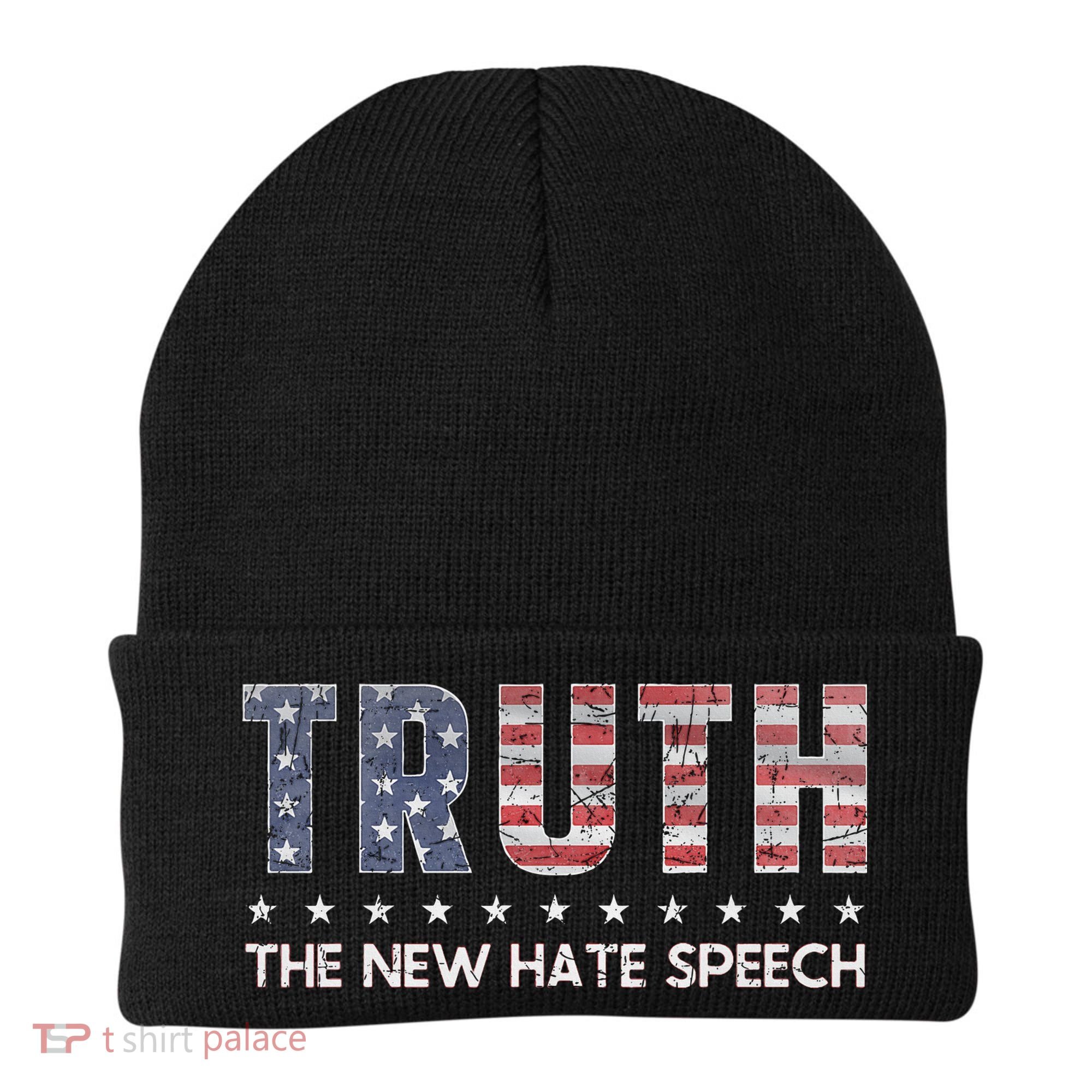 Truth The New Hate Speech Political Correctness USA Flag Beanie