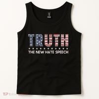 Truth The New Hate Speech Political Correctness USA Flag Tank Top thumb 2
