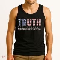 Truth The New Hate Speech Political Correctness USA Flag Tank Top thumb 3