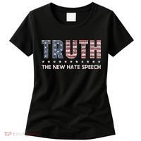 Truth The New Hate Speech Political Correctness USA Flag Women's T-Shirt thumb 0