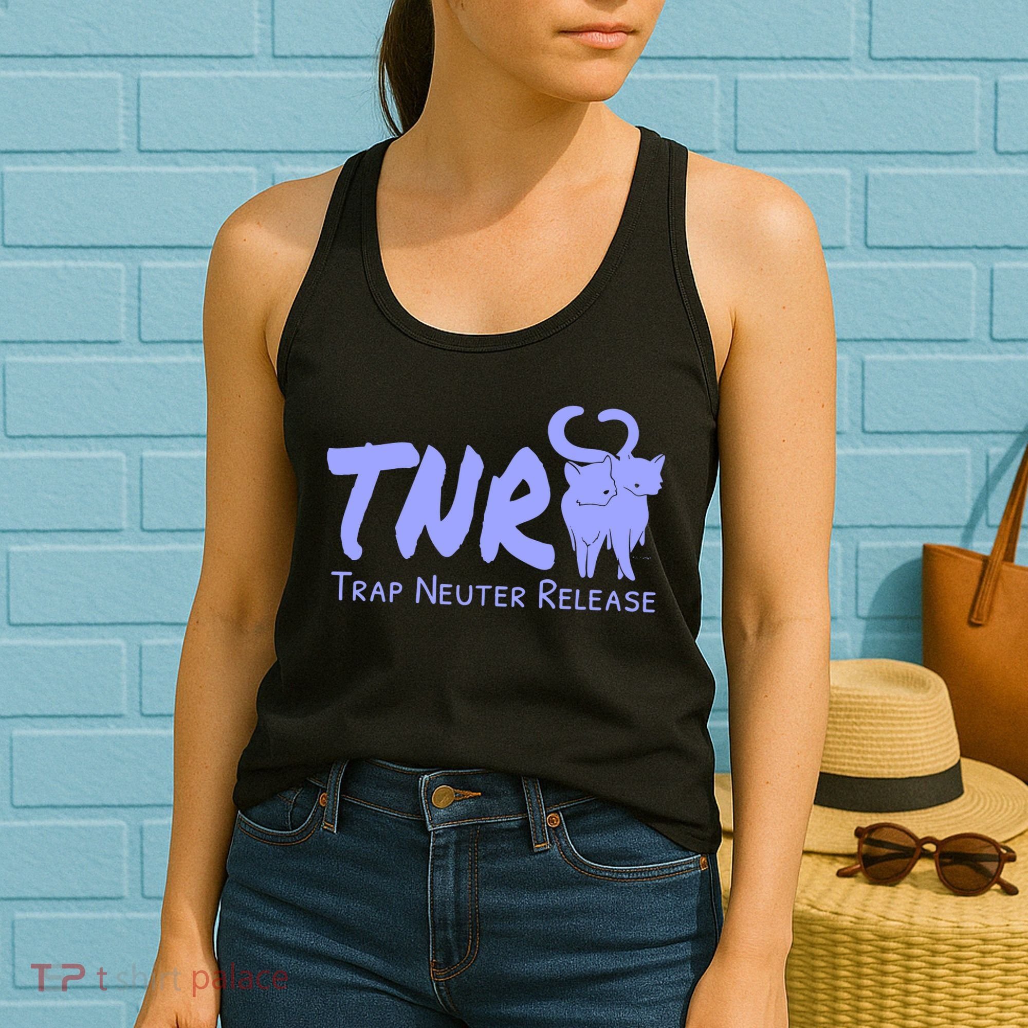 TNR Trap Neuter Release Feral Cat Awareness Women's Tank Top