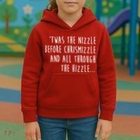 Twas The Nizzle Before Chrismizzle Funny Christmas Kids Hoodie thumb 3