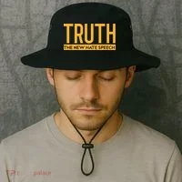 Truth The New Hate Speech Bold Statet Funny Gift Bucket Hat thumb 2