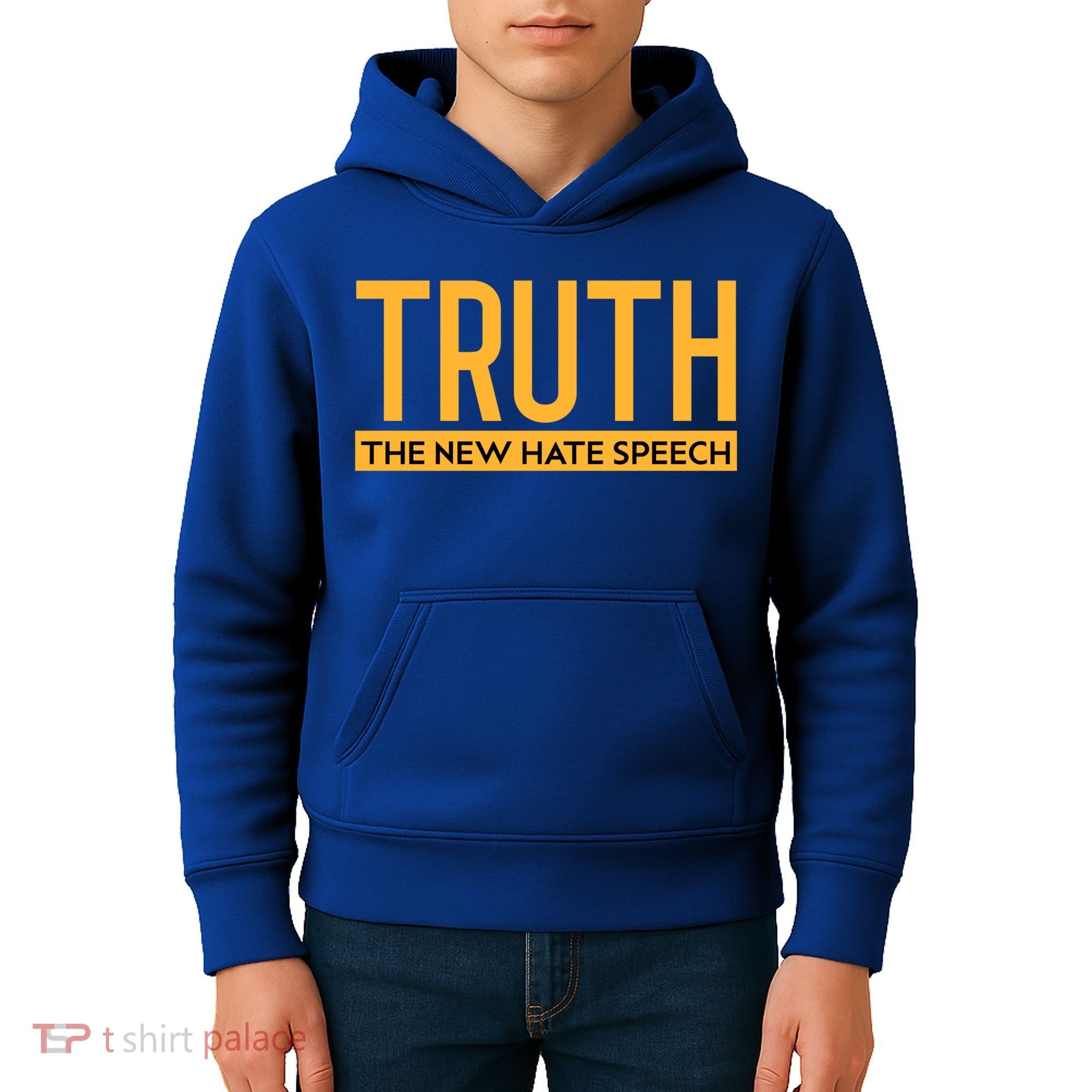 Truth The New Hate Speech Bold Statet Funny Gift Kids Hoodie