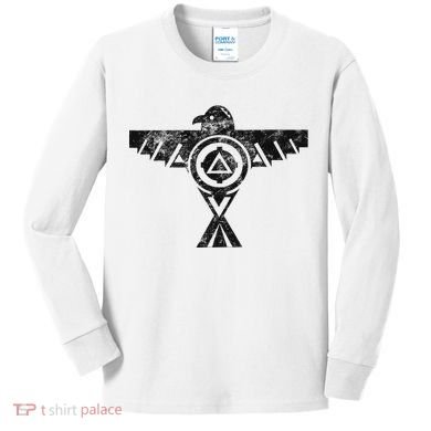 Thunderbird Tribal Native American Indian Graphic Kids Long Sleeve Shirt