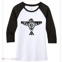 Thunderbird Tribal Native American Indian Graphic Women's Tri-Blend 3/4-Sleeve Raglan Shirt thumb 0