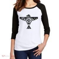 Thunderbird Tribal Native American Indian Graphic Women's Tri-Blend 3/4-Sleeve Raglan Shirt thumb 2