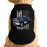 Tow Truck On American Flag Gift Doggie Tank thumb 0