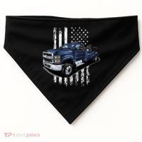 Tow Truck On American Flag Gift USA-Made Doggie Bandana thumb 0