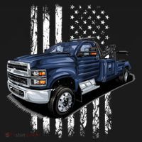 Tow Truck On American Flag Gift Bucket Hat thumb 4
