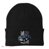 Tow Truck On American Flag Gift Beanie thumb 0