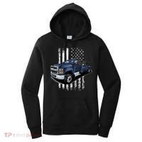Tow Truck On American Flag Gift Women's Hoodie thumb 0