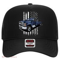 Tow Truck On American Flag Gift Hat thumb 0
