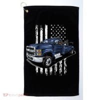 Tow Truck On American Flag Gift Golf Towel thumb 0