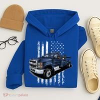 Tow Truck On American Flag Gift Hoodie thumb 4