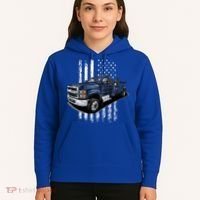 Tow Truck On American Flag Gift Hoodie thumb 5
