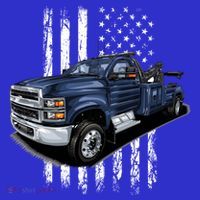 Tow Truck On American Flag Gift Sweatshirt thumb 3