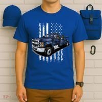Tow Truck On American Flag Gift T-Shirt thumb 6