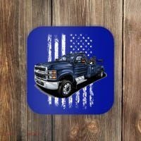 Tow Truck On American Flag Gift Coaster thumb 0