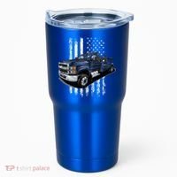 Tow Truck On American Flag Gift Tumbler thumb 0