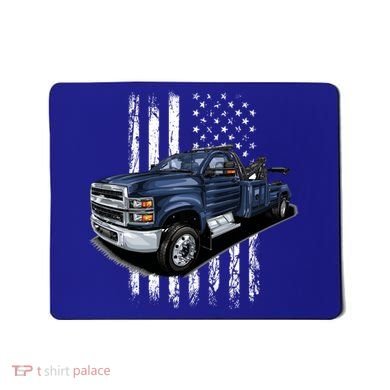 Tow Truck On American Flag Gift Mousepad