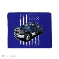 Tow Truck On American Flag Gift Mousepad thumb 0