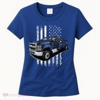 Tow Truck On American Flag Gift Women's T-Shirt thumb 0