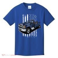 Tow Truck On American Flag Gift Kids T-Shirt thumb 0