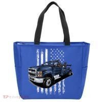 Tow Truck On American Flag Gift Tote Bag thumb 0