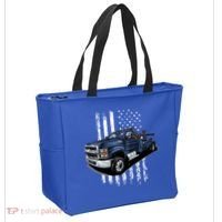Tow Truck On American Flag Gift Tote Bag thumb 2